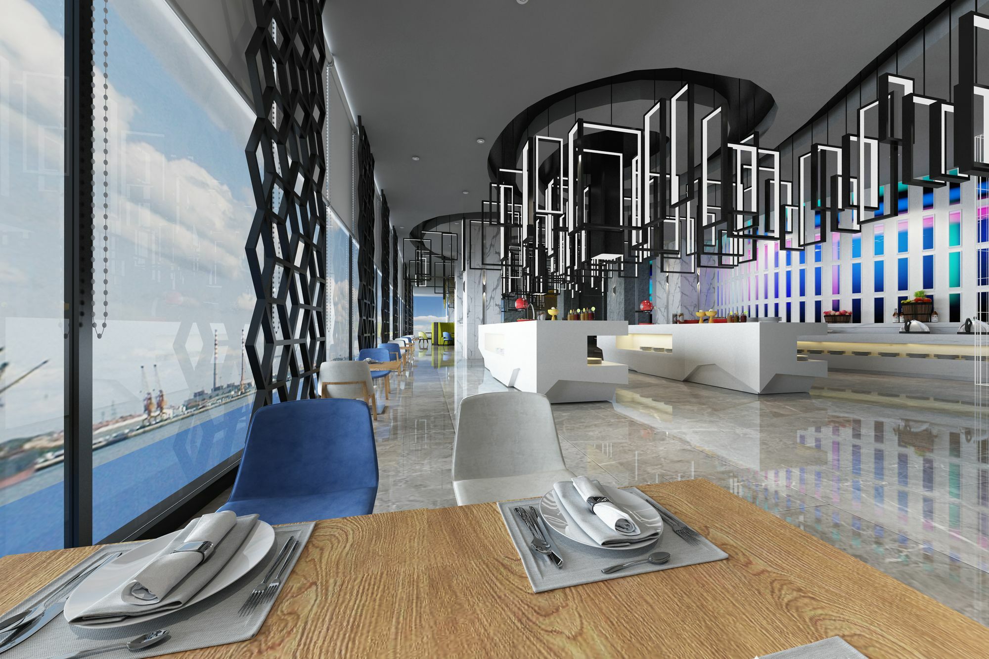 Fraser Place Puteri Harbour Nusajaya  Bagian luar foto 3D rendering of a restaurant
